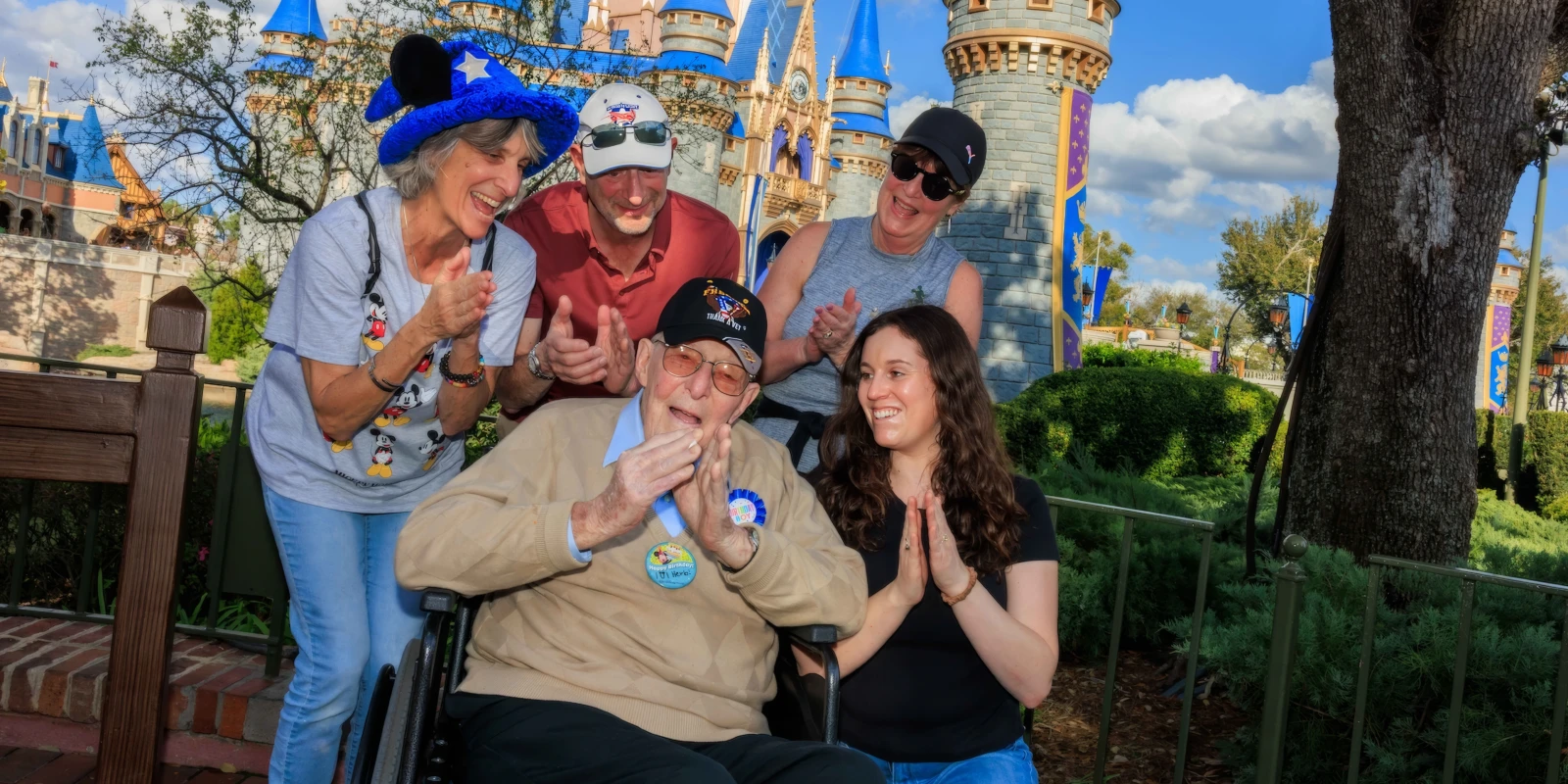 Disney Honors WWII Veteran Herb Maneloveg’s 101st Birthday at Magic Kingdom Flag Retreat